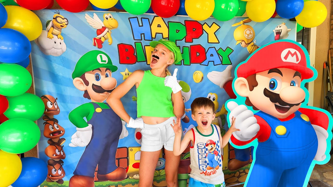 Preston's Super Mario Bros in Real Life Birthday Party!!!