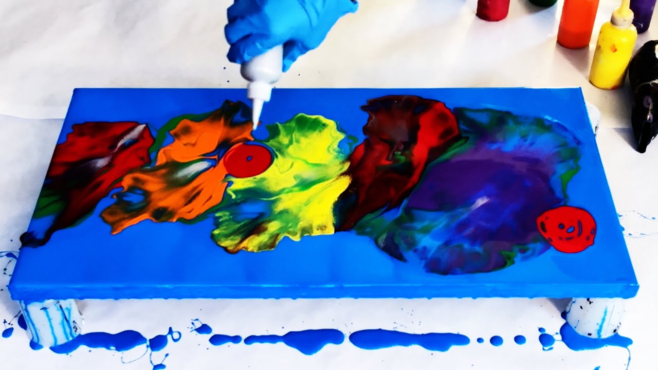 BLUE & Beautiful 💙 Mesmerizing Abstract Painting 🖼️ Fluid Art ~ Acrylic Pouring