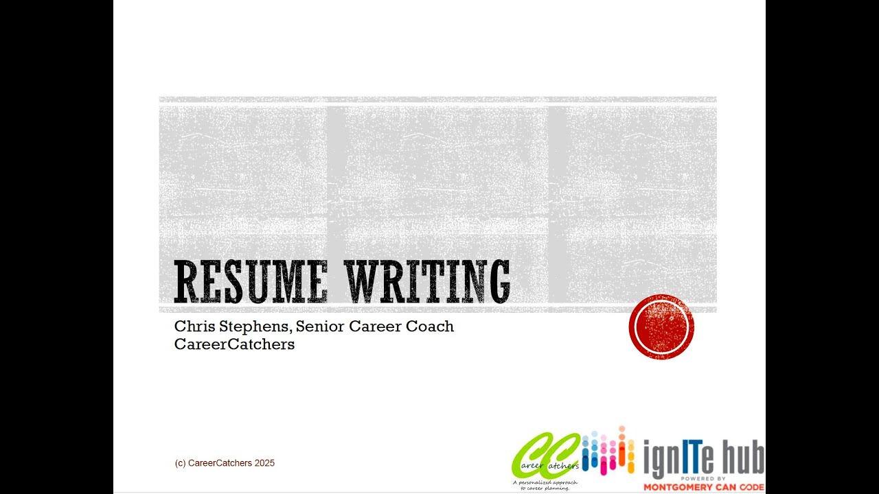 Career Workshop: Resume Writing.