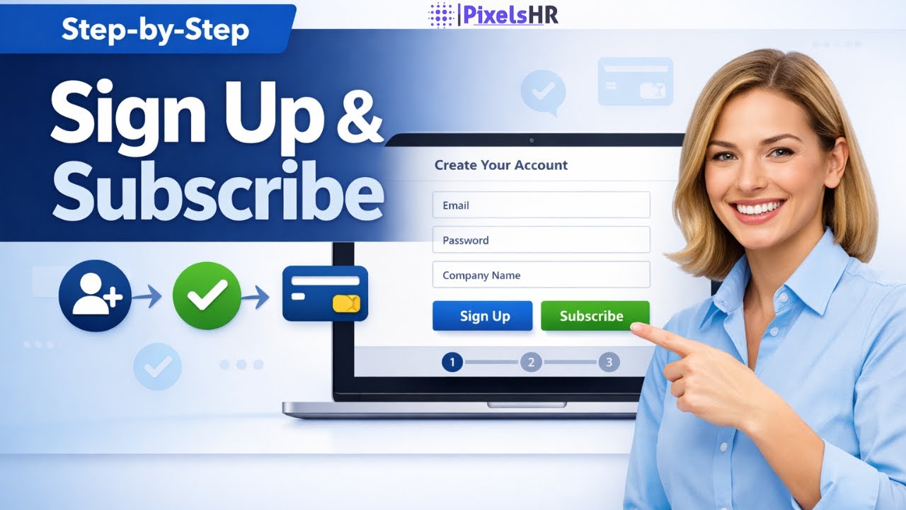 How to Sign Up & Subscribe | HR Software Step-by-Step Guide (PixelsHR)