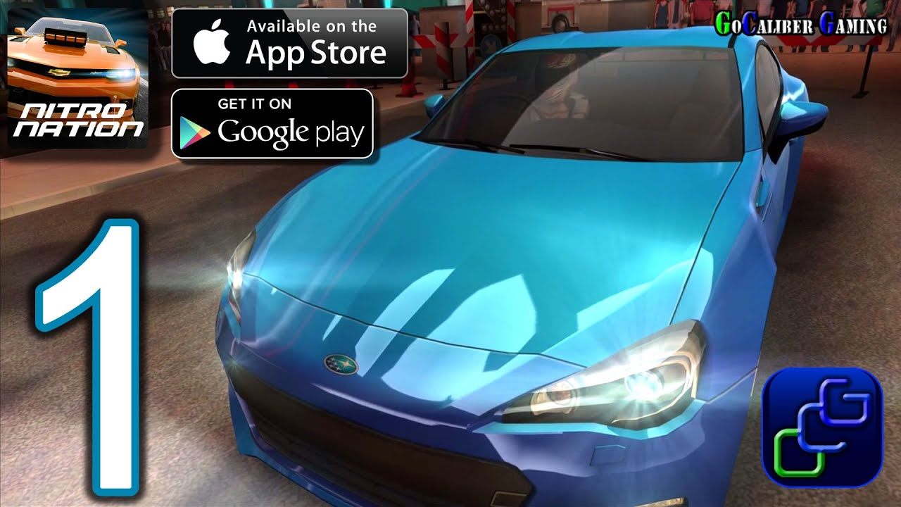 Nitro Nation Online iOS Walkthrough - Gameplay Part 1 - Stage 1 Race 1-5, Practice, Street Race