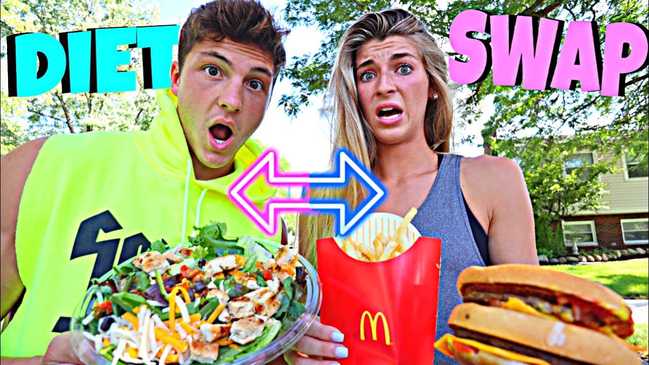 I Swapped DIETS With My Girlfriend for 24 Hours! *Bad Idea*