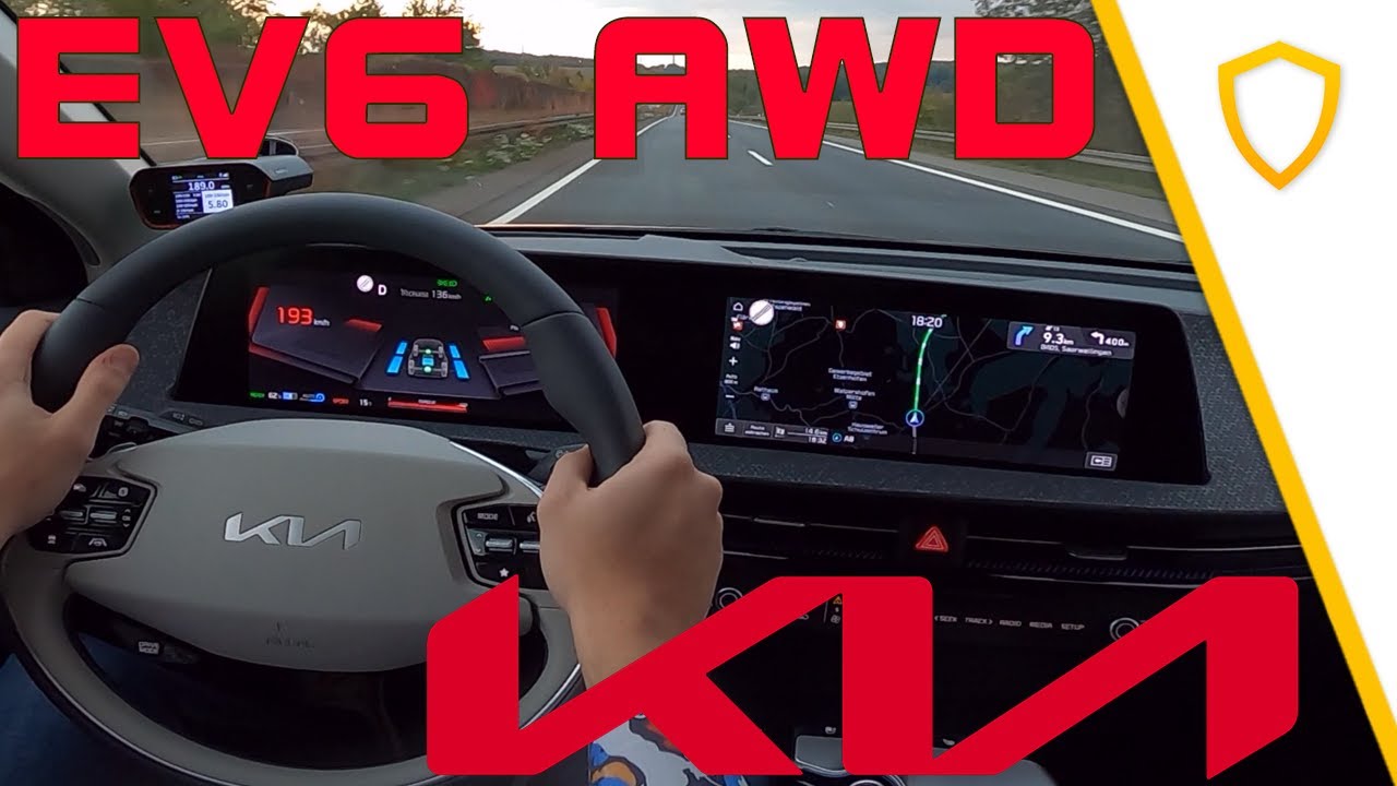 Kia EV6 AWD (2021) - 100-150 mh/h - Top Speed - Autobahn