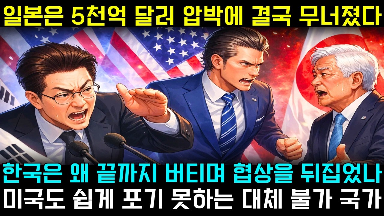 트럼프 압박에 일본은 굴복, 한국은 버텼다… 대체 불가능한 나라의 충격적 진실