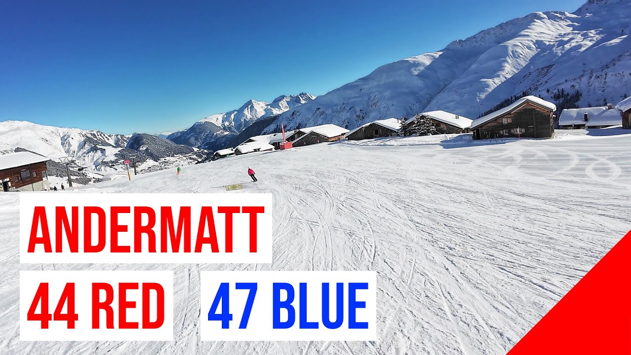 Andermatt, 44 🔴 RED-ROT + 47 🔵 BLUE-BLAU 🇨🇭