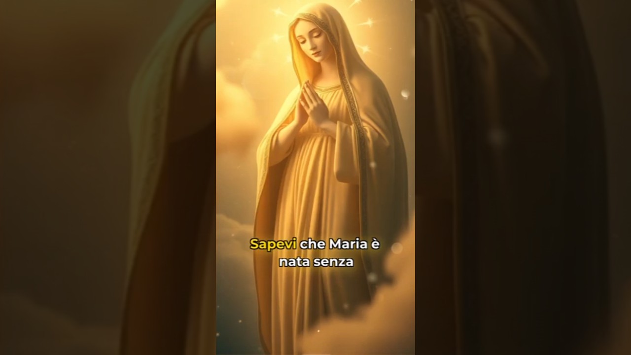 Sapevi che Maria &egrave; nata senza peccato? 🤔  #fedecattolica #angel #preghiera