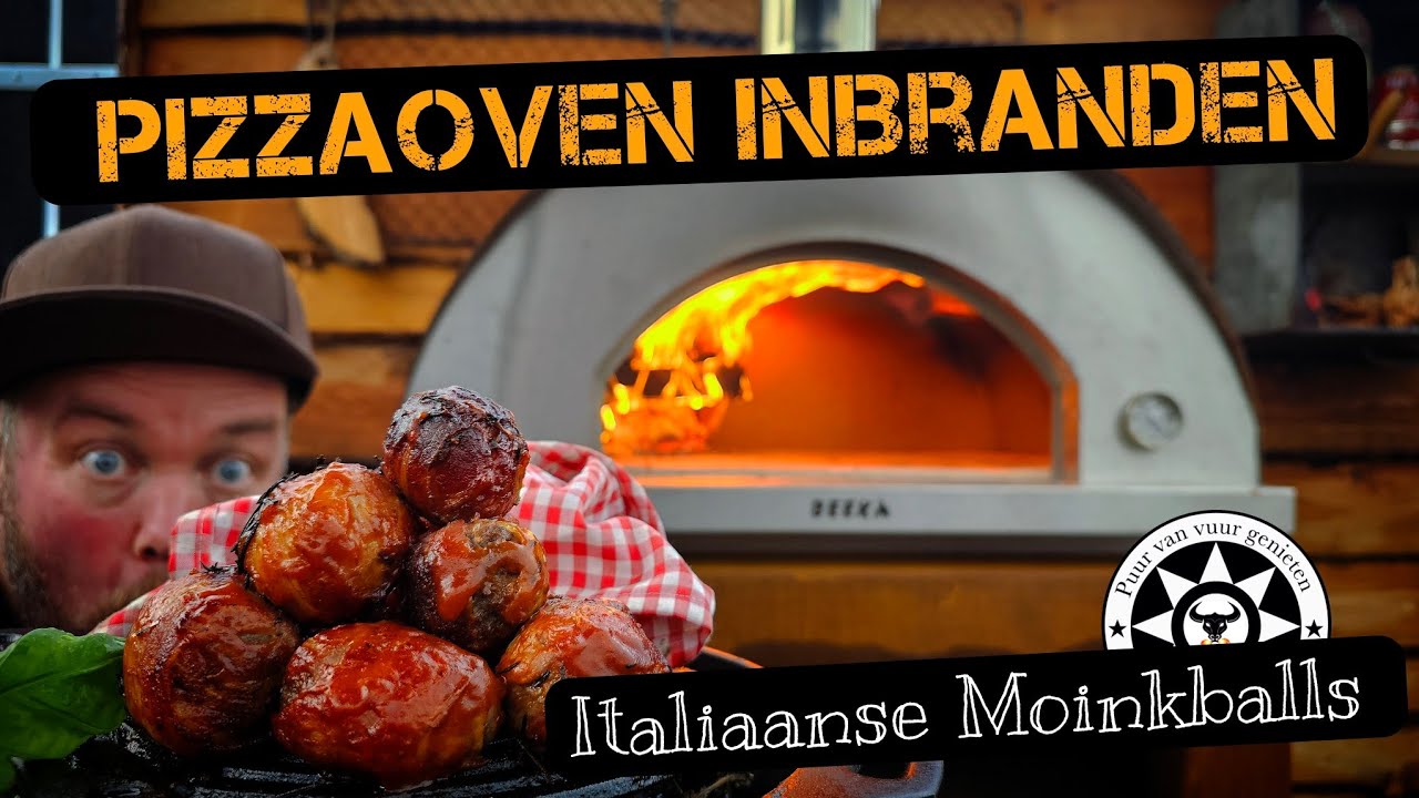 Mijn nieuwe pizzaoven inbranden met overheerlijke Italiaanse Moinkballs - Beek pizza ovens corten 90