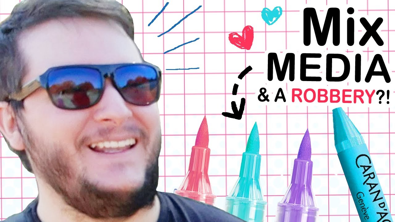 Mixed Media Art & How Adam confessed his love to Steph.. - Studio Art Vlog