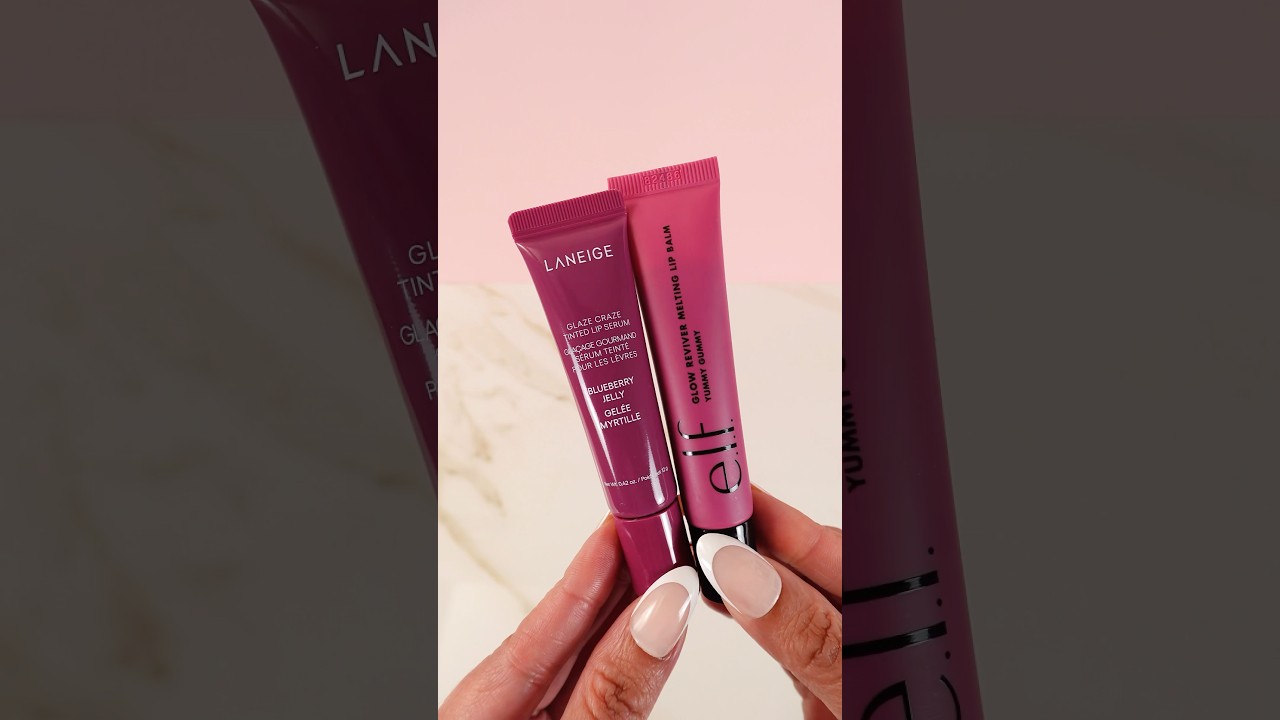 Laneige Glaze Craze Tinted Lip Serum Blueberry Jelly & Elf Glow Reviver Melting Lip Balm Yummy Gummy