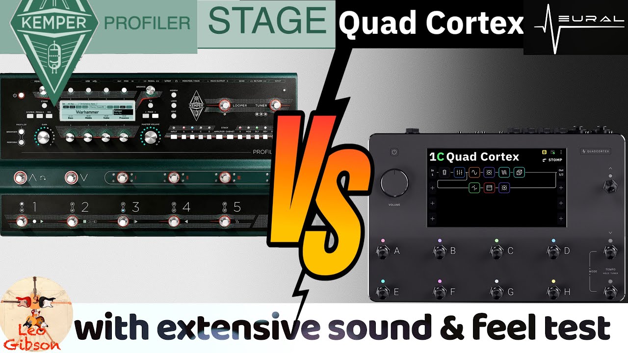 Neural DSP Quad Cortex vs Kemper Stage (extensive sound/ feel test and detailed comparison chart!)