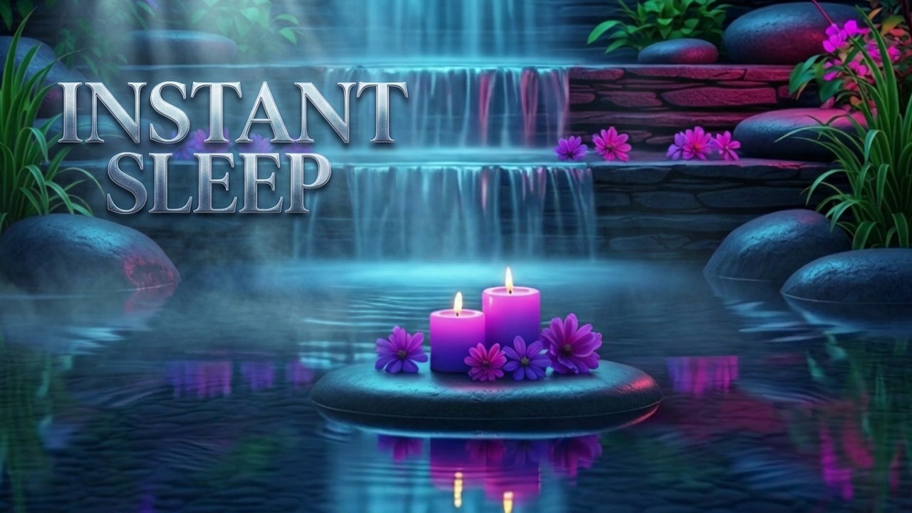Deep Sleep Relaxation with Nature Waterfall Background