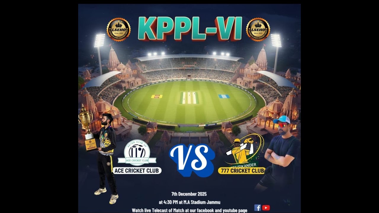 777 Masters vs ACE CRICKET CLUB (J&K) KPPL-VI