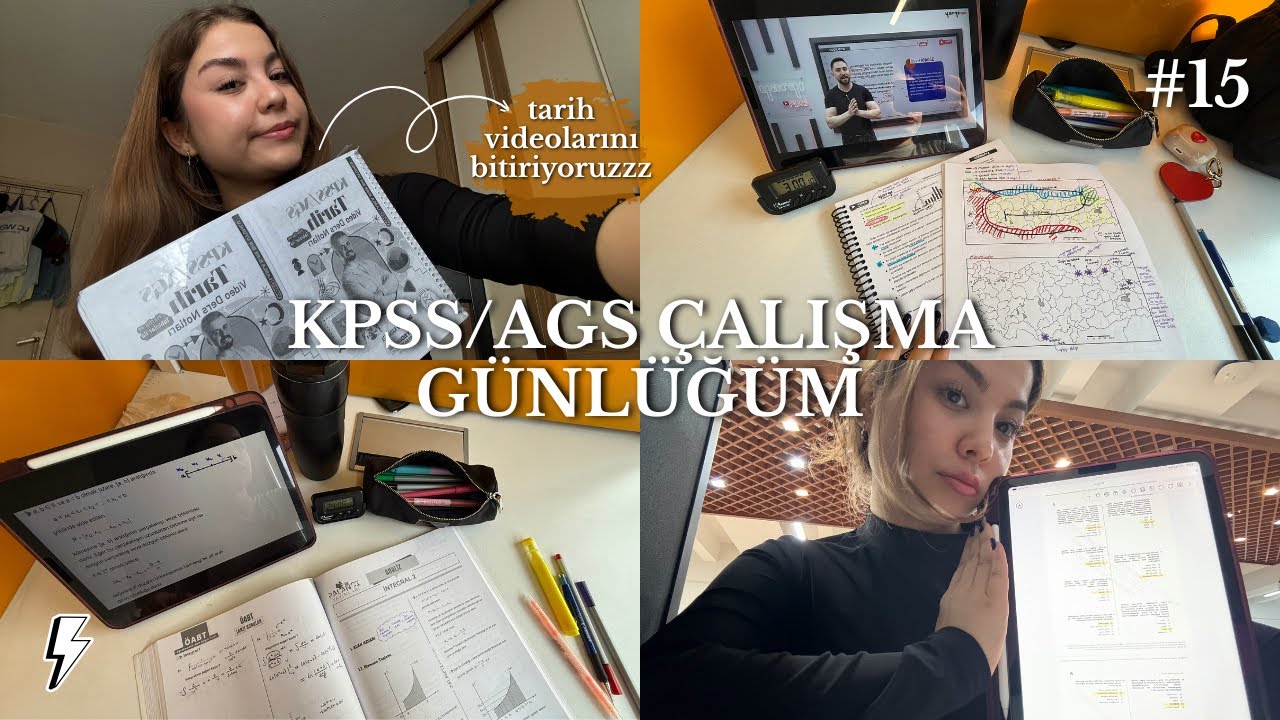 AGS/KPSS çalışma günlüğüm15| sonunda tarih videolarını bitiriyoruz, AÖF finallerim var ags/kpss 2026
