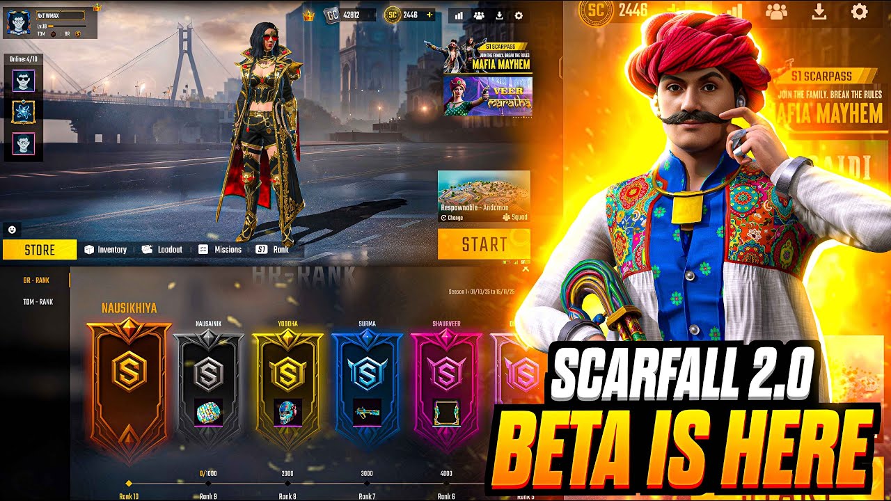 SCARFALL 2.0 BETA IS HERE || SCARPASS$ RANK PUSH