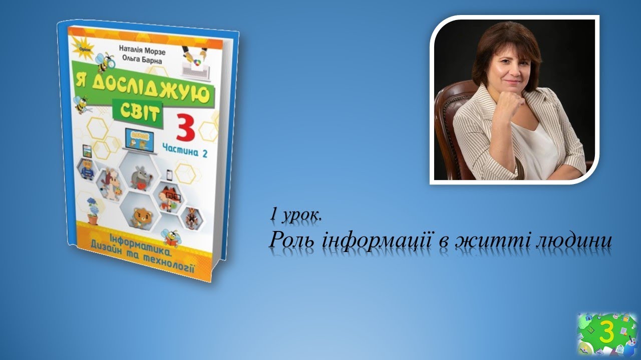 3 клас Урок 1 Роль інформації в житті людини