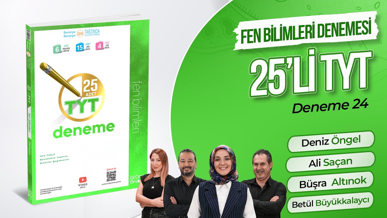 345 YAYINCILIK TYT 25'Lİ FEN BİLİMLERİ DENEMESİ- 24
