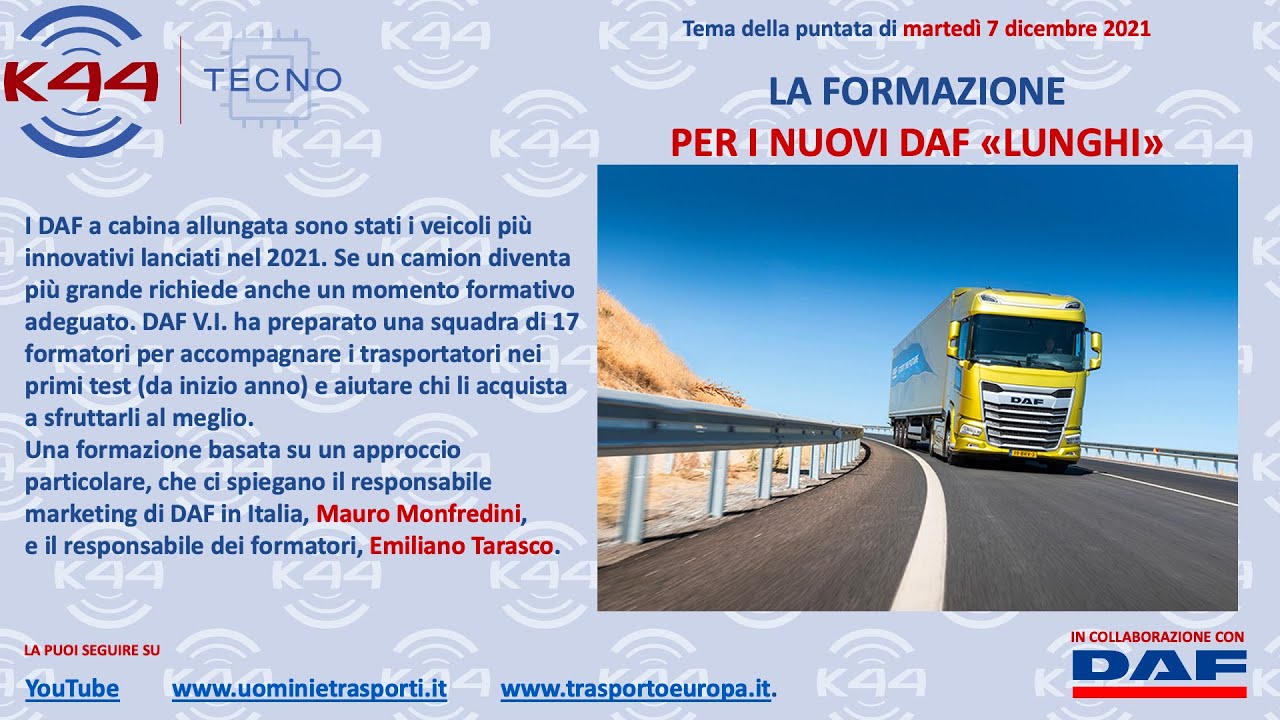La formazione per i nuovi Daf 