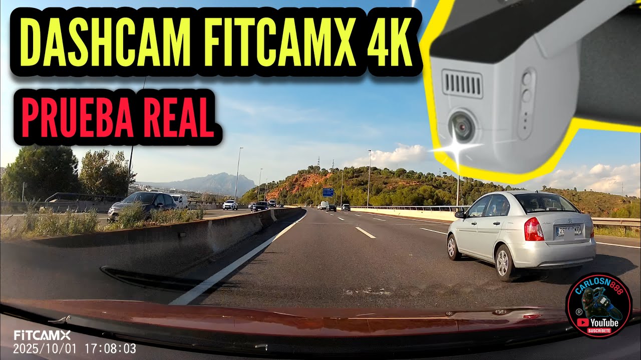 Dashcam FITCAMX 4K 🚗 Delantera + Trasera | Unboxing, Instalación y Prueba real en carretera