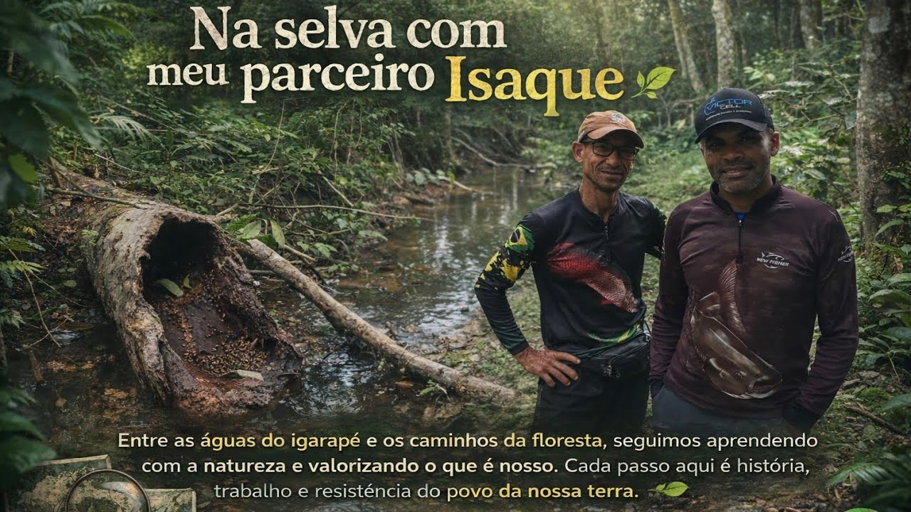 NA SELVA COM MEU PARCEIRO ISAQUE
