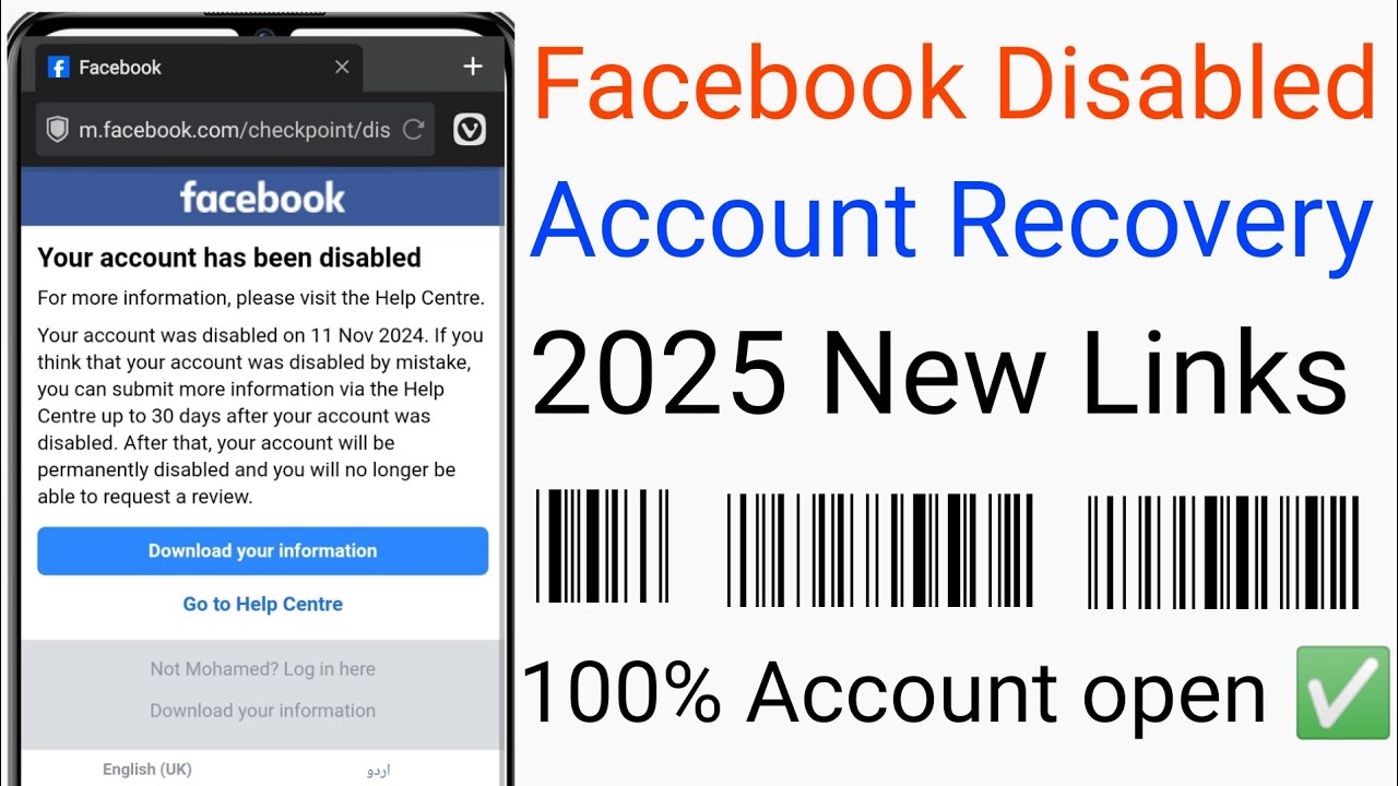 ✅ Disabled Facebook Account Recovery 2025 || How to Recover Disabled Facebook Account | step-by-step