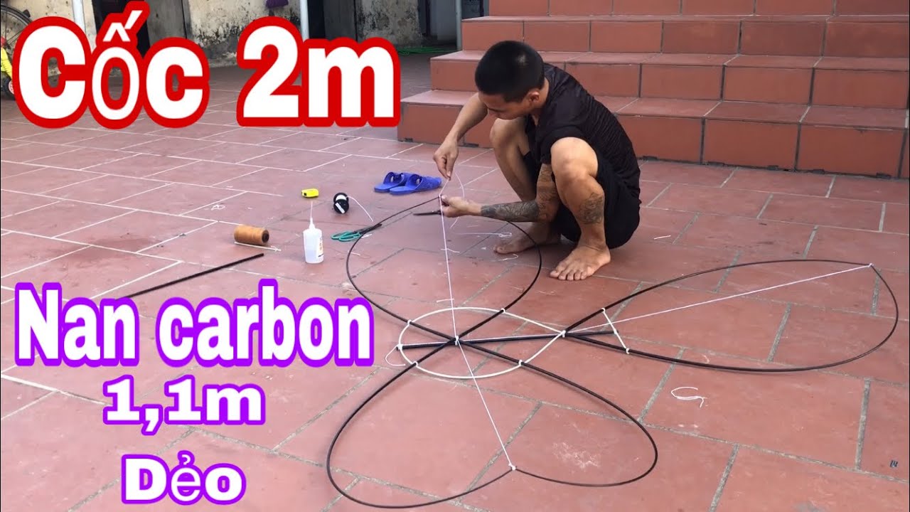 Hướng Dẫn Làm Diều Cánh Cốc 2m Bằng Nan Carbon 1,1m NHANH Và ĐẸP | Trường Sáo Diều