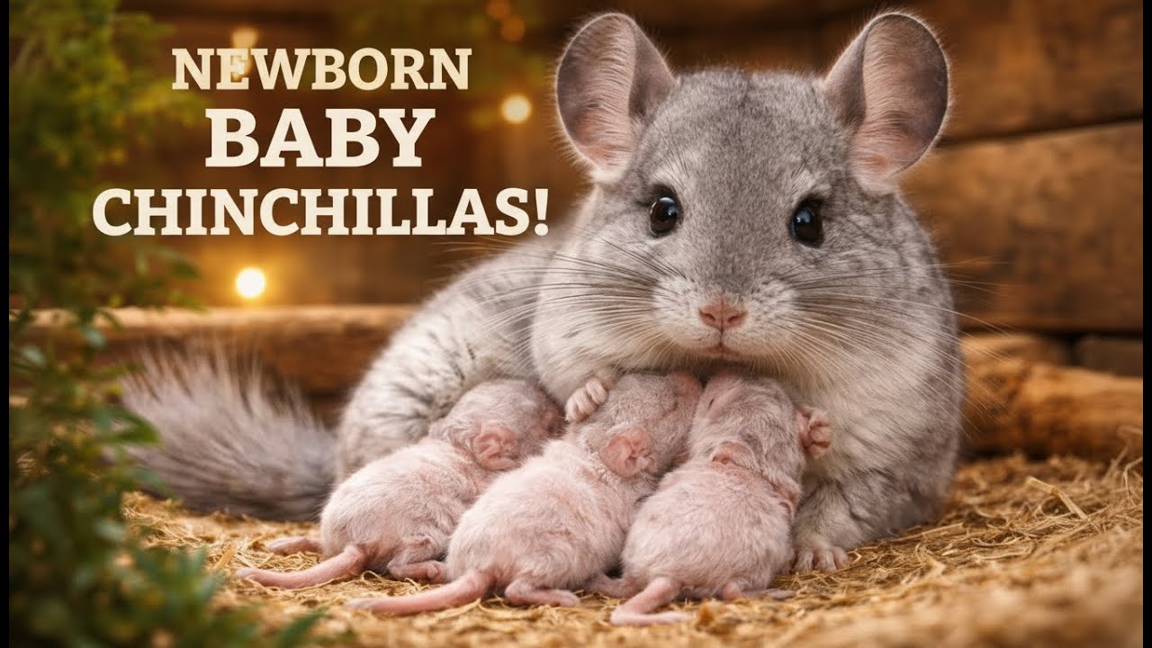 Newborn Chinchilla Babies Nursing for the First Time 😭❤️