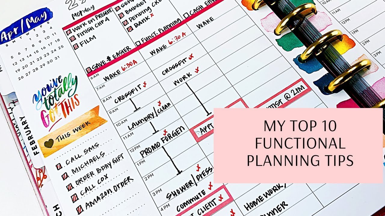 10 Tips on How To Plan Your Day #functionalplanwithme #happyplanner
