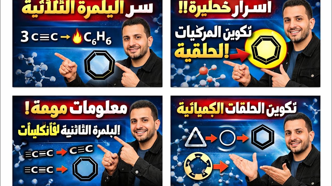 فكرة امتحانية خطيرة 🔥 البلمرة الثلاثية للألكاينات | كيمياء عضوية ثانوية عامة