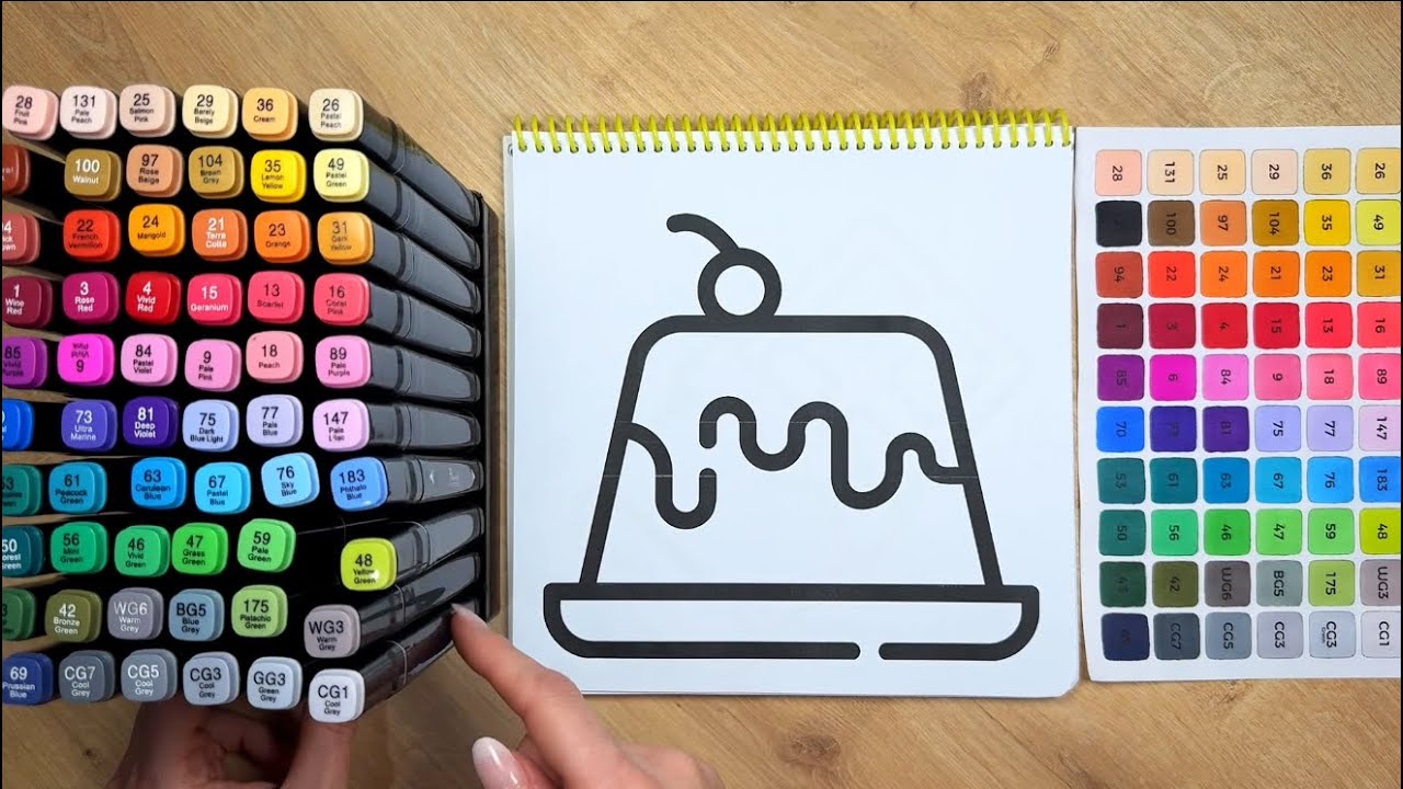 Satisfying Caramel Custard Coloring | ASMR & Calm 🍮🍒