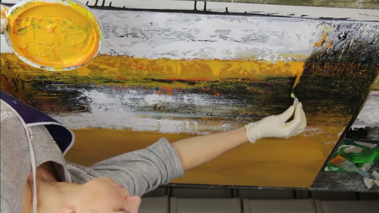 Abstraktes Acrylbild/  Acrylics /Demonstration 