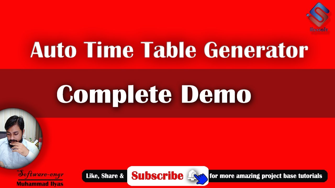 Auto Time Time Table Generator Demo (Using Genetic Algorithm)