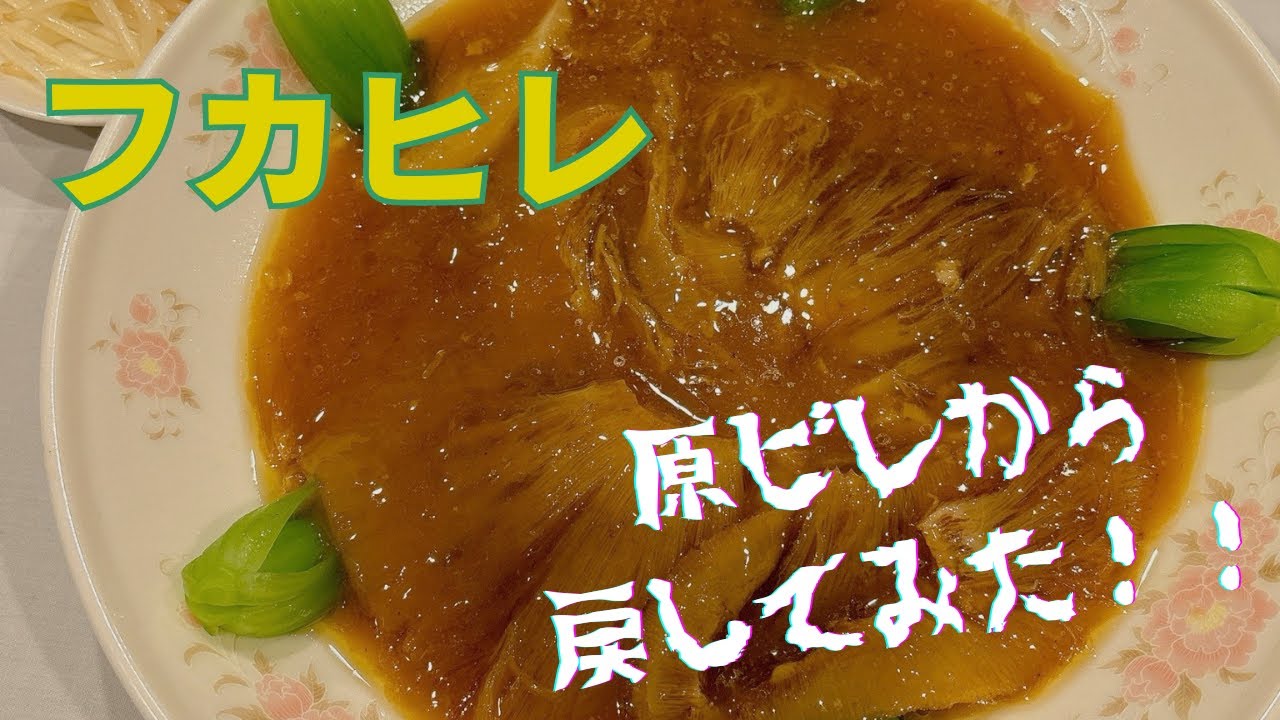一週間かけて戻すフカヒレは食感最高！！【フカヒレの醤油煮込み】