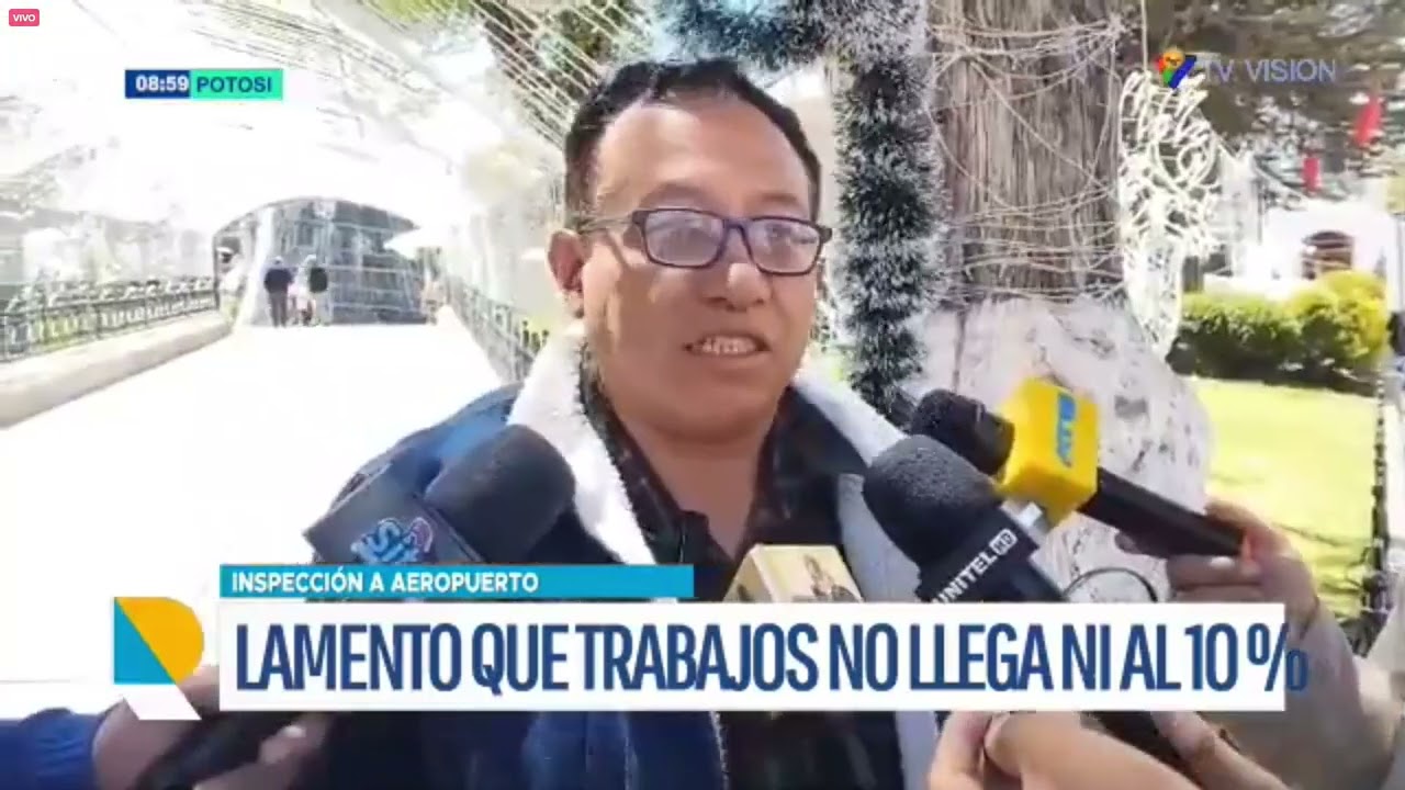 INSPECCIÓN DEL AEROPUERTO  DE POTOSÍ MUESTRA AVANCE INFERIOR AL 10% Y RETRASO EN LA ENTREGA
