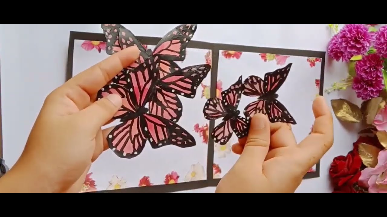 How to make pop-up card | butterfly pop up card | #nazcreativity | #popupcard