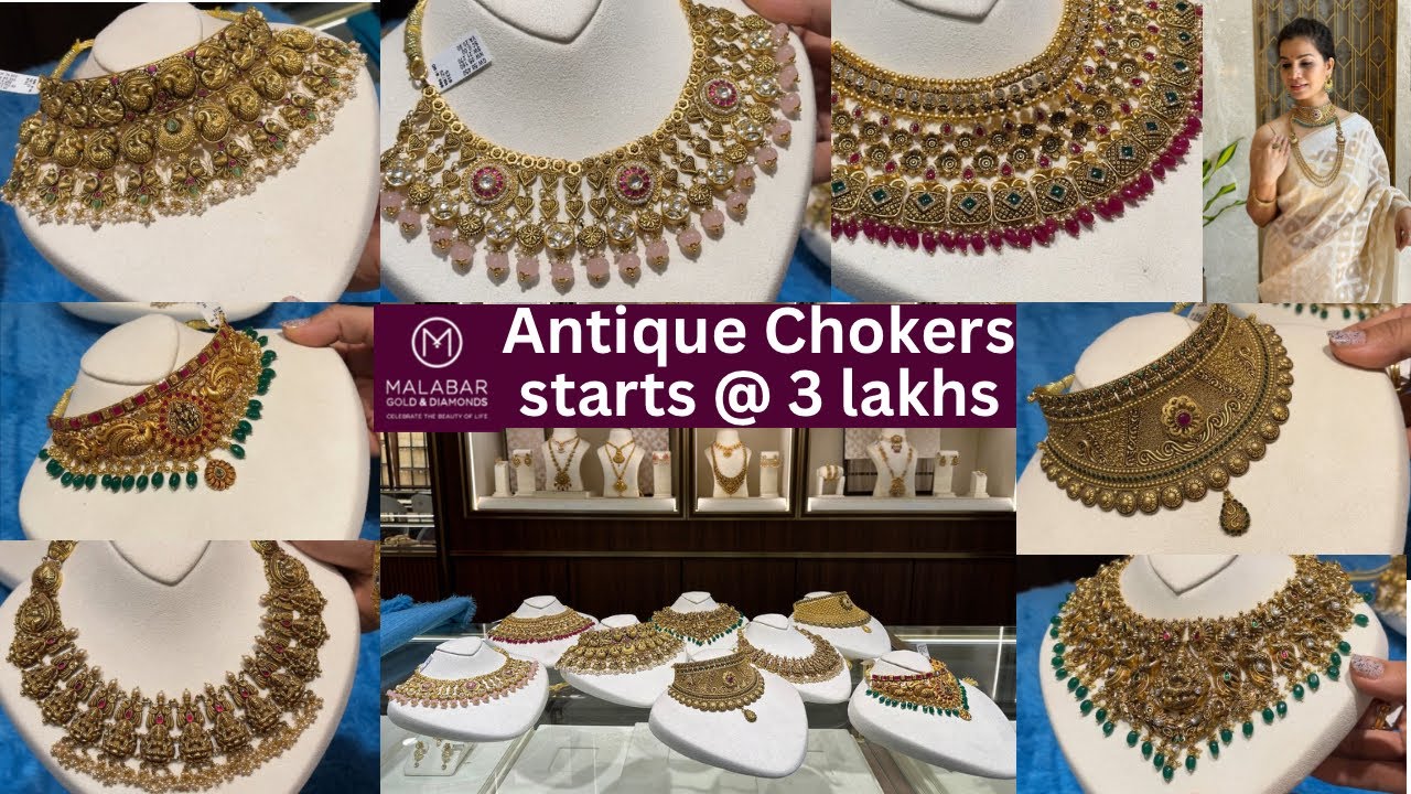 Malabar Latest Antique chokers, short necklace,Ethnix collection with code & prices in detail ‼️