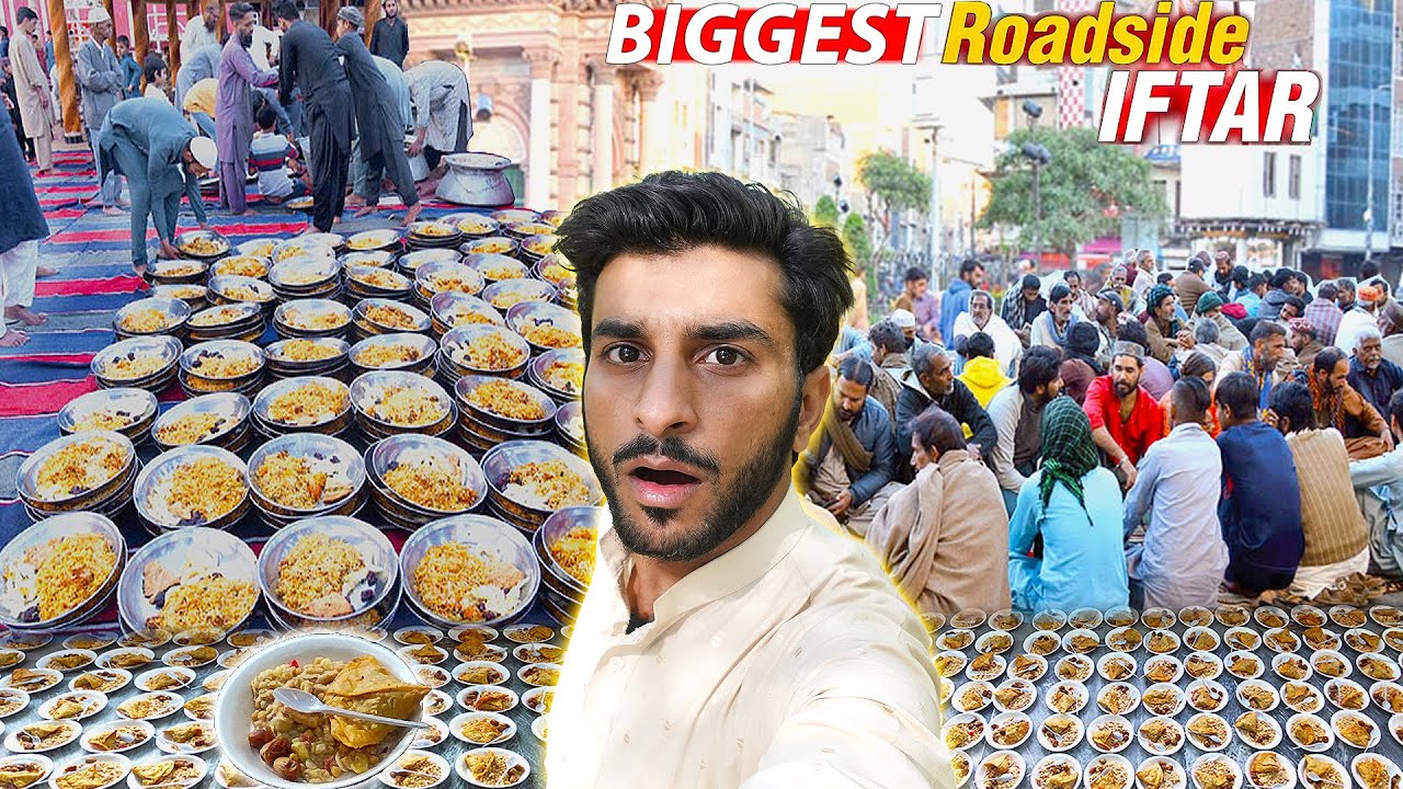 Huge Roadside Iftar in Lahore - Free Food Distribution for Over 5,000 People Daily in Ramadan 2025