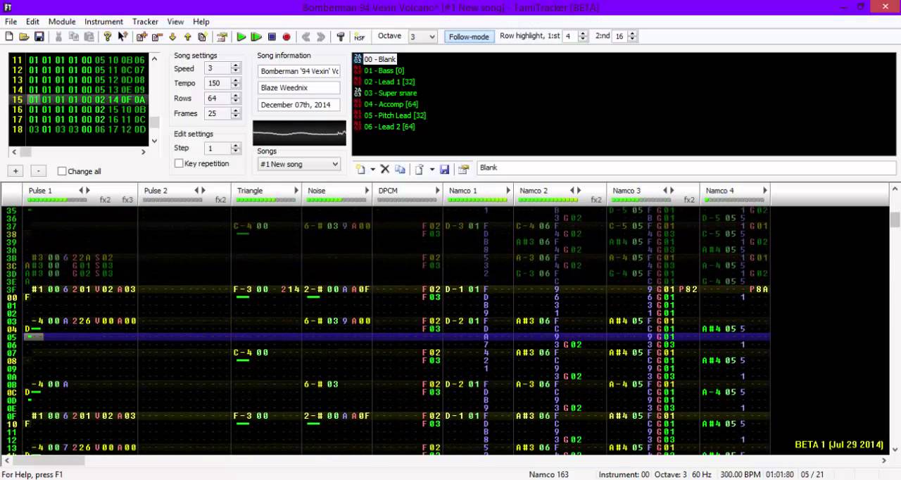 Bomberman '94 - Vexin' Volcano [FamiTracker, 8-bit, N163]