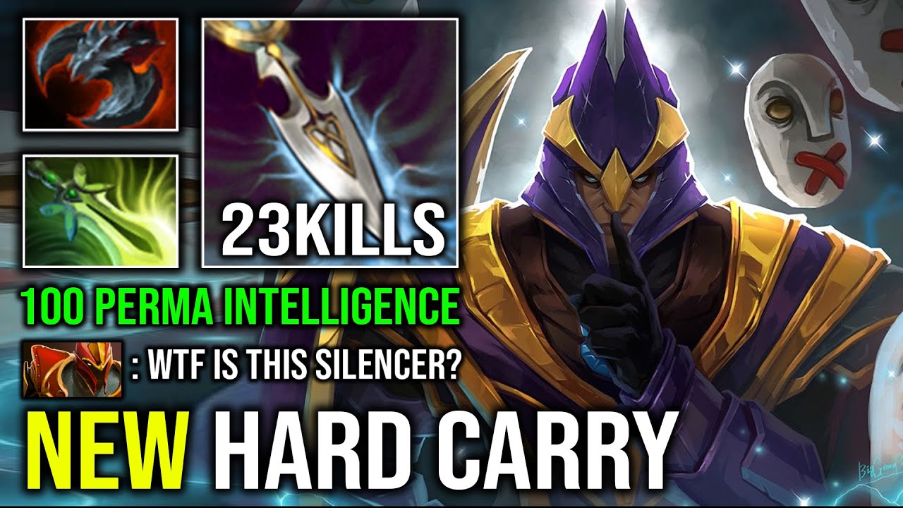 WTF 100 PERMA INT 100% Free Hit Max Attack Speed Long Range Right Click Silencer Dota 2