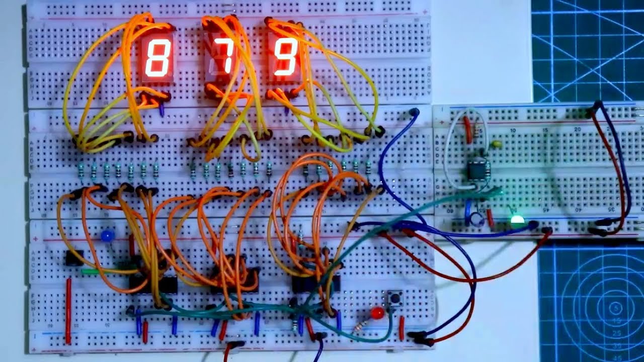 How to cascade the decade counter IC 4026 | Details of IC CD4026