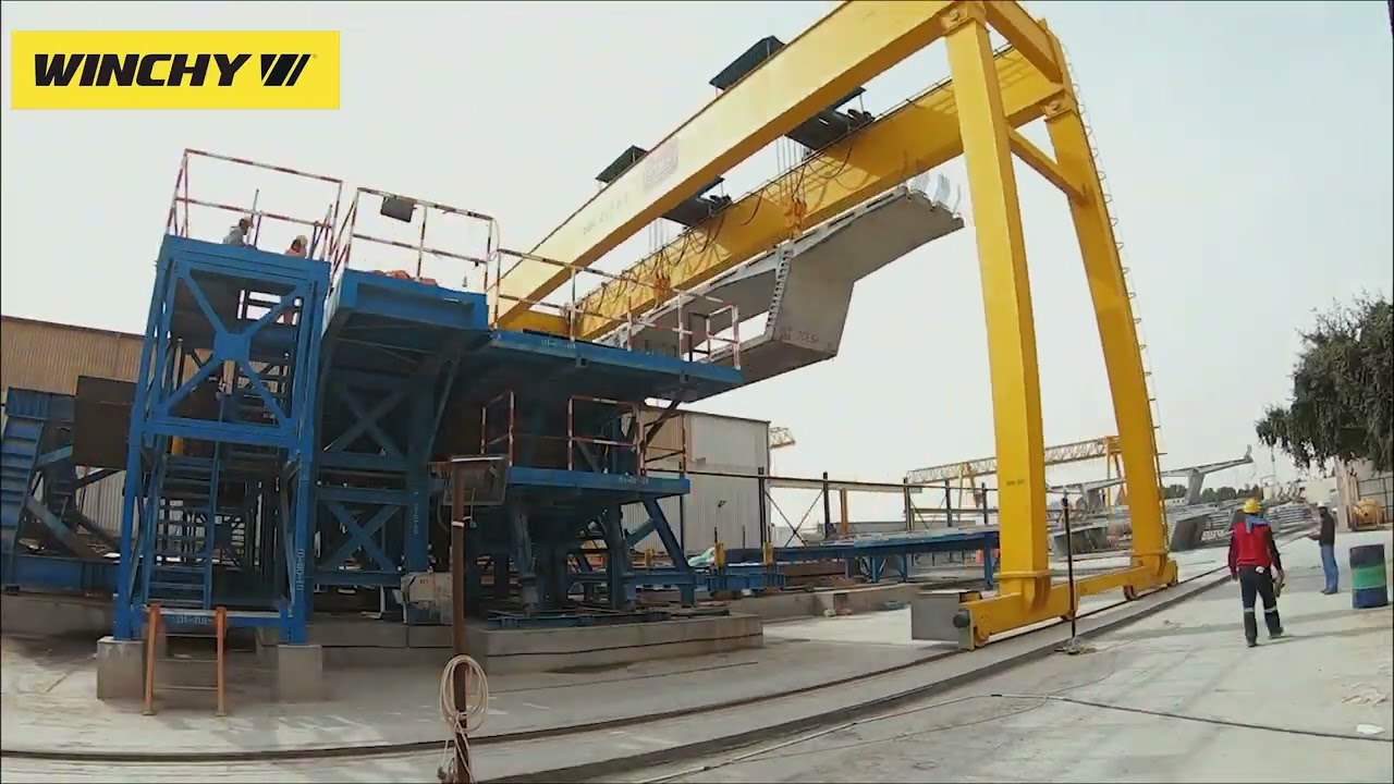 100ton & 20ton Gantry Cranes at ACICO Precast Factory in Kuwait