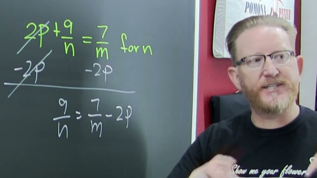 Solve an Equation for a Variable: Two Examples