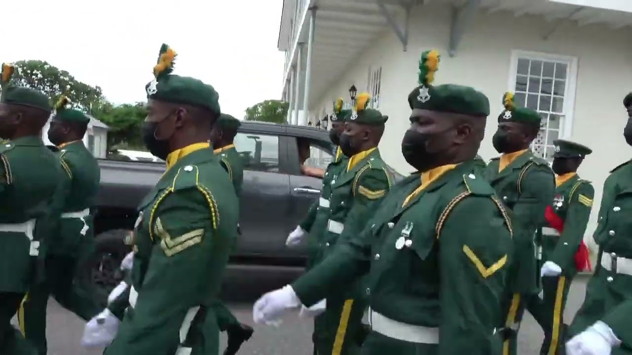 Barbados Defence Force   Colours to Church 14th Aug 2022
