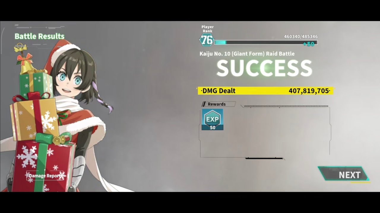Raid Battle: Kaiju No.10 (Giant Form) DPS Christmas Akari