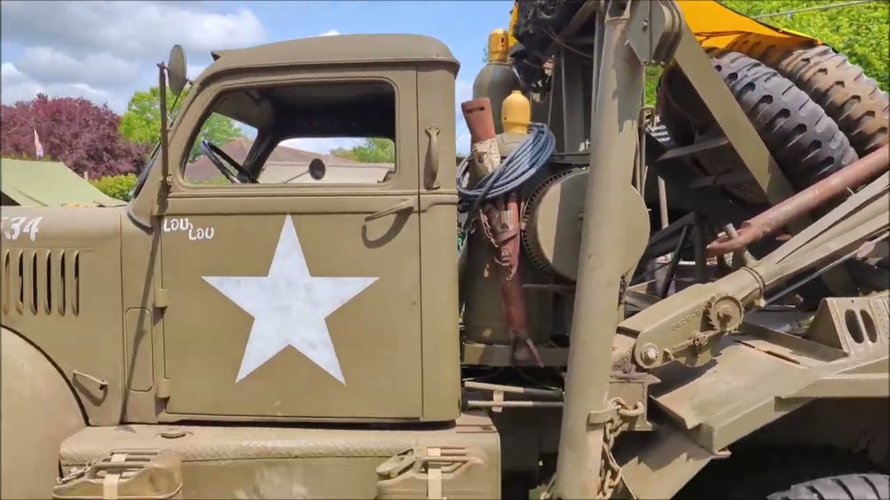 WWII Diamond T Wrecker Model 969, close up at the Southwick Revival 2025