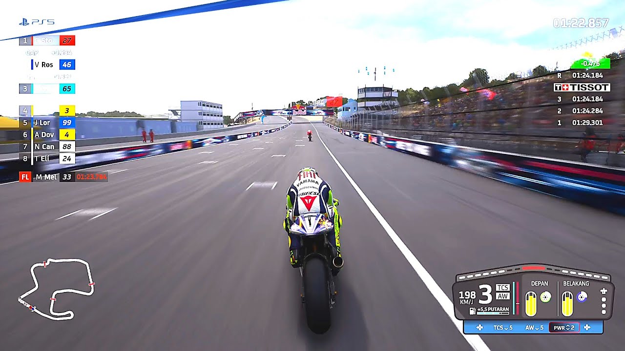 MotoGP&trade;22 - Valentino Rossi 2009 Gameplay (Laguna Seca) - (PS5 60FPS)