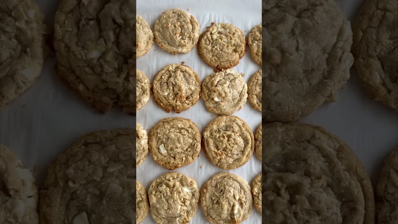 Печенье из кокоса и овса 🥥😋 Ссылка на рецепт в комментариях! #кокос #печенье #рецептвыпечки #шорты