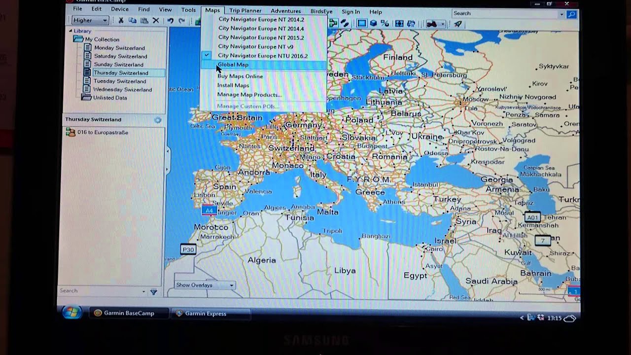 Video 1 Setting up garmin basecamp with a garmin sat nav