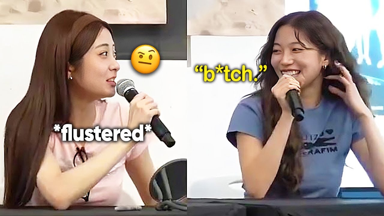 YUNJIN'S nervous reaction when KAZUHA suddenly cursed on livestream (not really)
