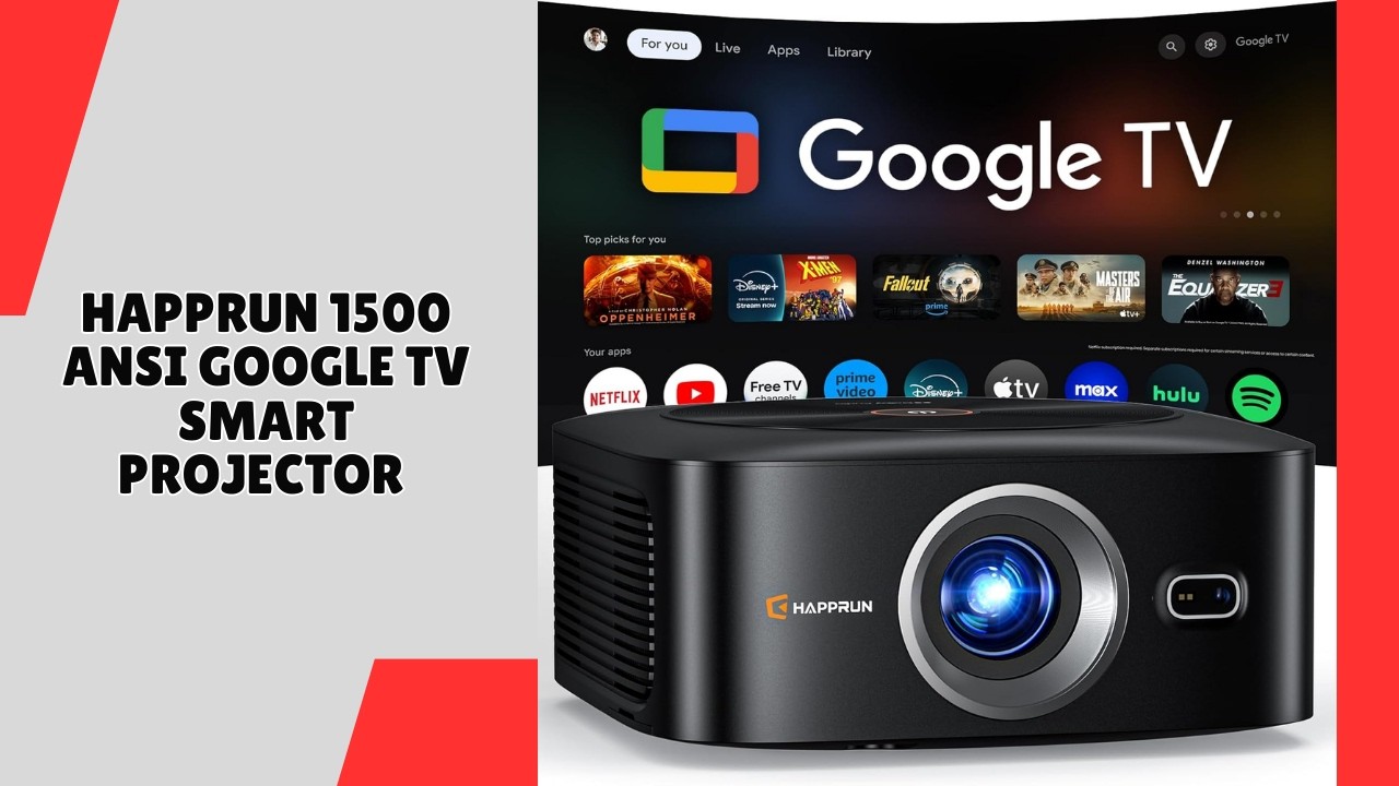 Smart Projector That Makes Life Easier – HAPPRUN 1500 ANSI Google TV Smart Projector – REVIEW