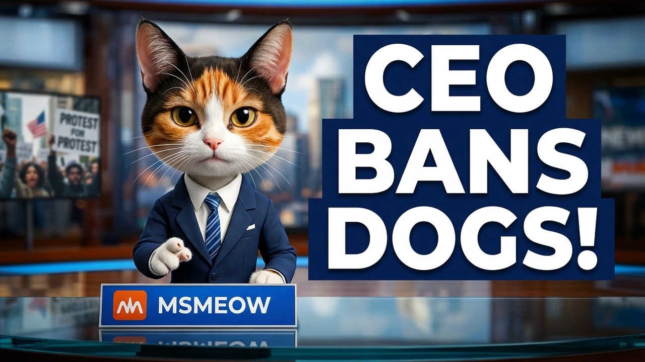Cat CEO of TikTok BANS Dog Videos! &ndash; MS MEOW Breaking News Parody